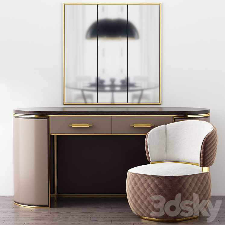 Kent Writing Desk Frato Interiors 3DS Max - thumbnail 1