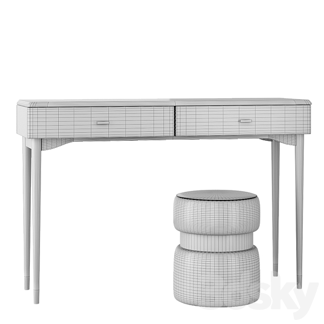 La Redoute Novani makeup table 3ds Max - thumbnail 3