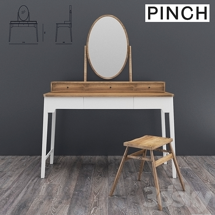 Lana dressing table 3DS Max - thumbnail 1