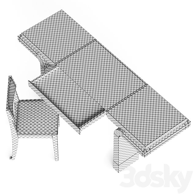 Le Cann Thalie Desk and Poly Chair 3DSMax File - thumbnail 3