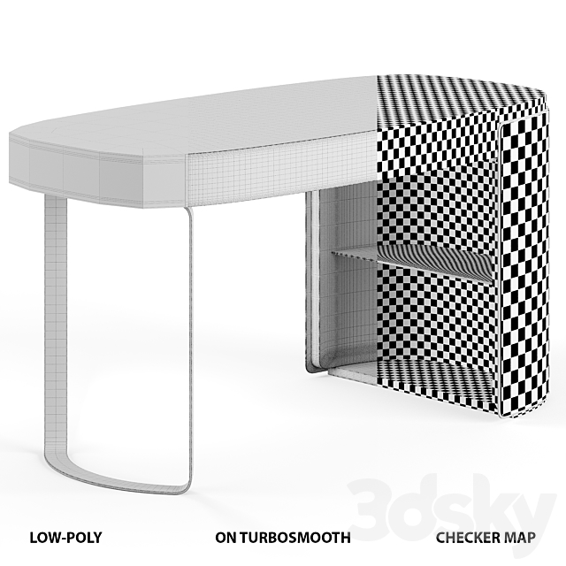 Luxlucia Casa Edge Dressing Table 3DSMax File - thumbnail 4