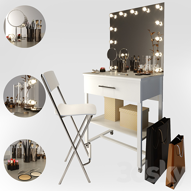 Makeup table 3ds Max - thumbnail 1