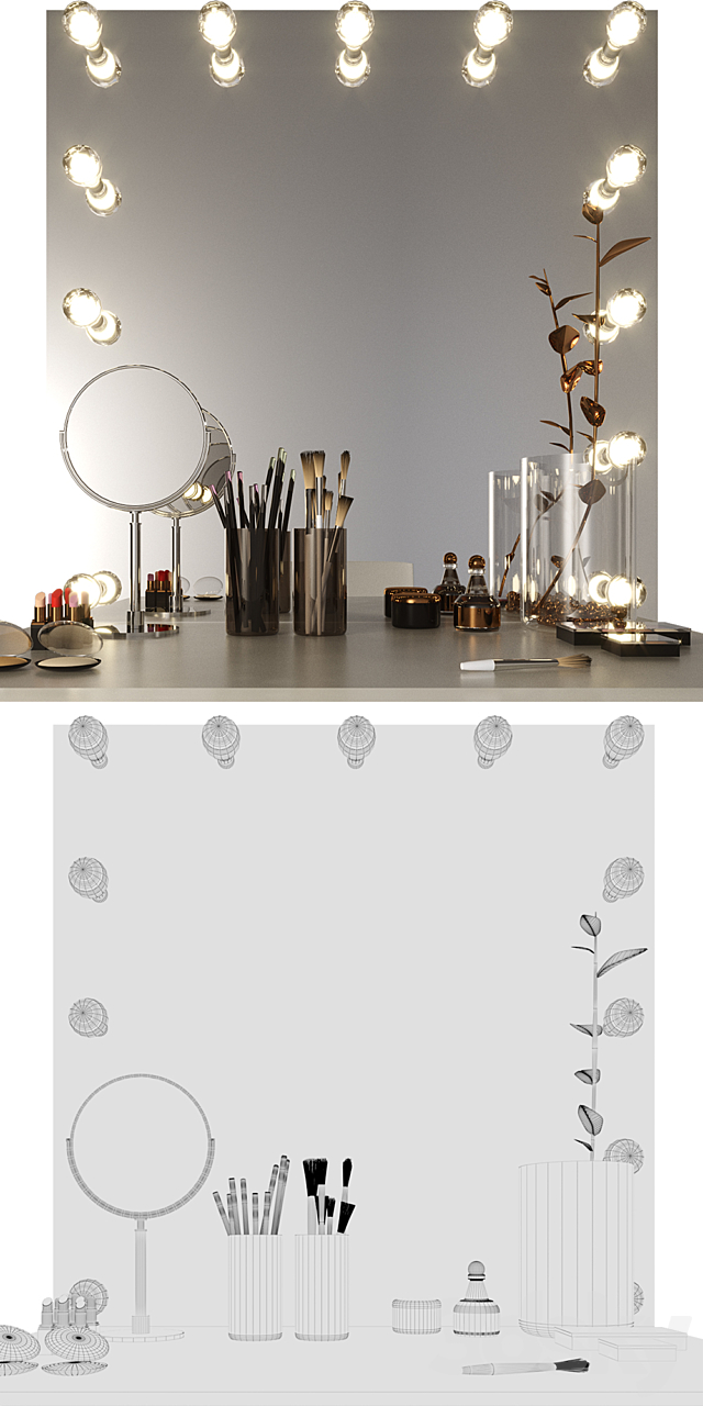 Makeup table 3ds Max - thumbnail 3