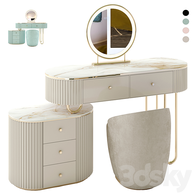 Makeup Vanity Set 08 3ds Max - thumbnail 1