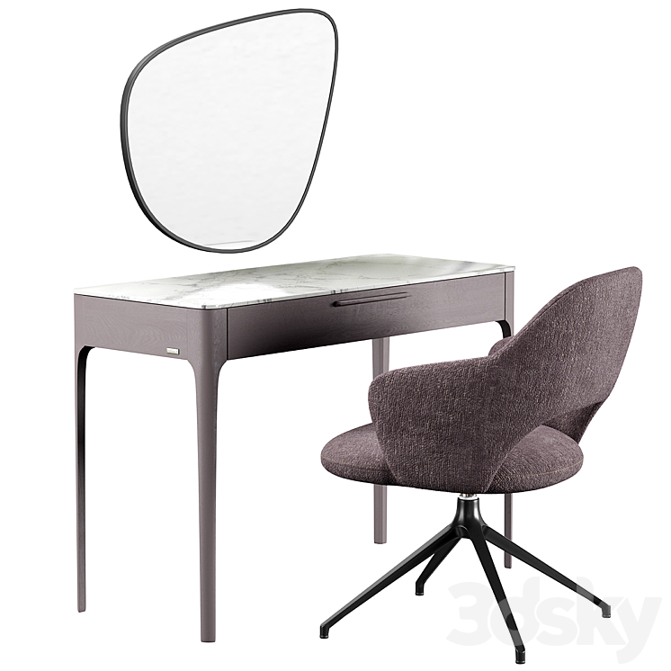 Mara dressing table Roma Furman armchair 3DS Max Model - thumbnail 1