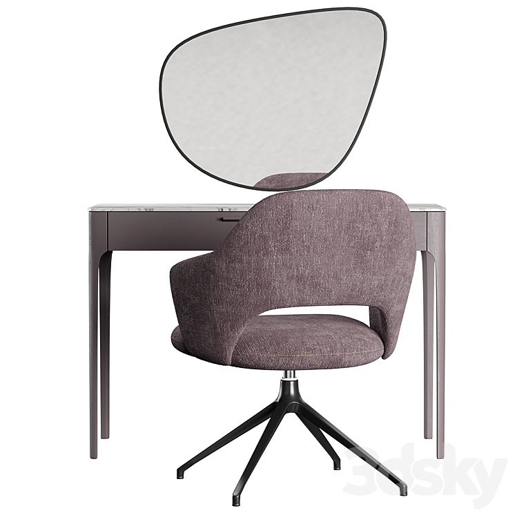 Mara dressing table Roma Furman armchair 3DS Max - thumbnail 2