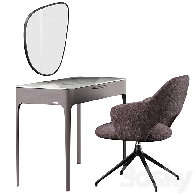 Mara dressing table Roma Furman armchair 3DS Max Model - thumbnail 5