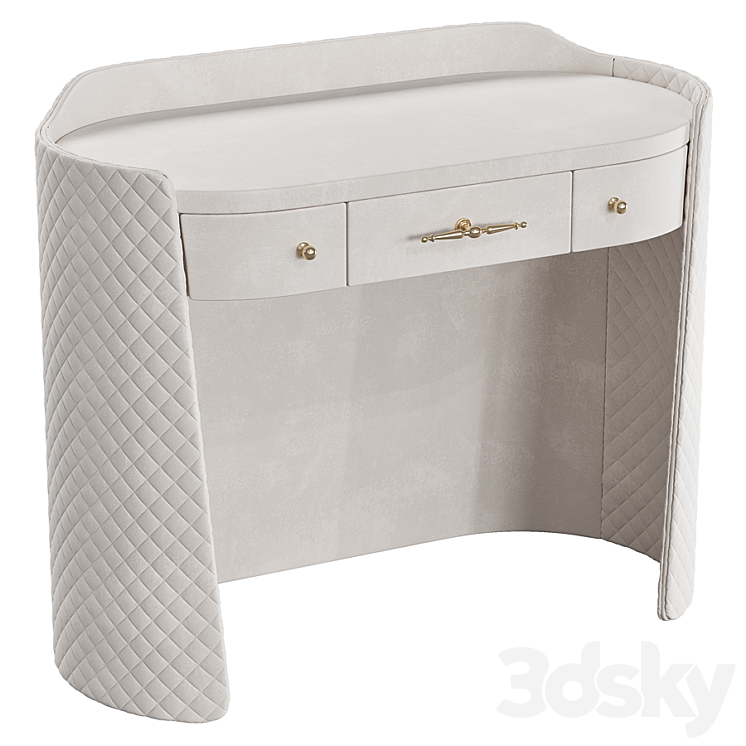 Palladium dressing table with drawers 3DS Max - thumbnail 1