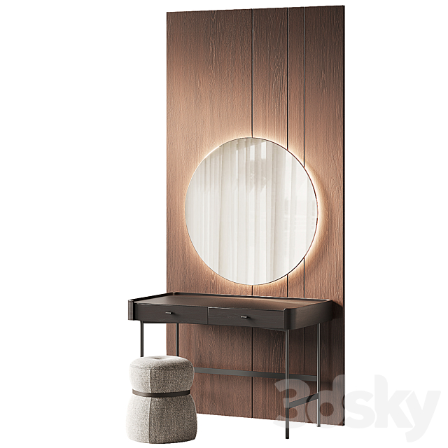 Porada Dressing table 3DS Max Model - thumbnail 2