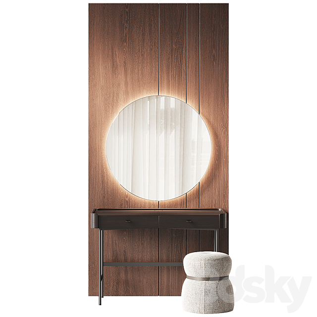 Porada Dressing table 3DS Max Model - thumbnail 3