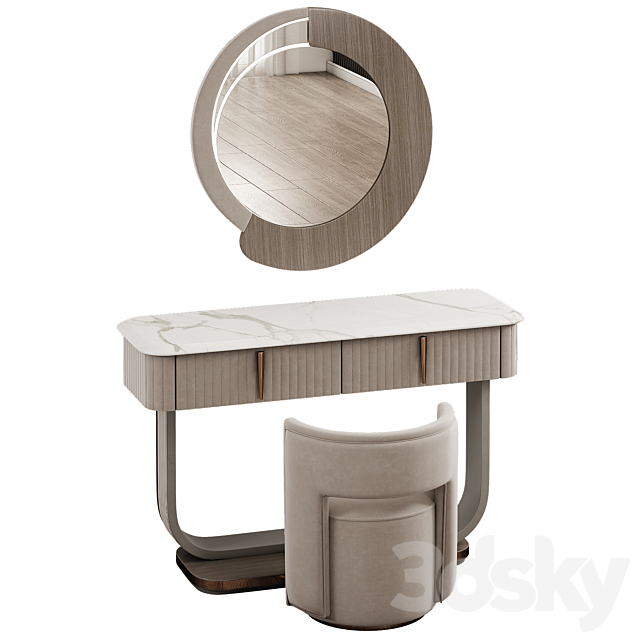 Saber Jewels CRYSTAL Narrow Dressing table 3dsMax Model - thumbnail 2