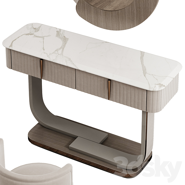 Saber Jewels CRYSTAL Narrow Dressing table 3dsMax Model - thumbnail 6