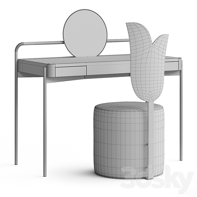 Secolo Roll Desk & Giordino Botanico Chair 3DSMax File - thumbnail 4