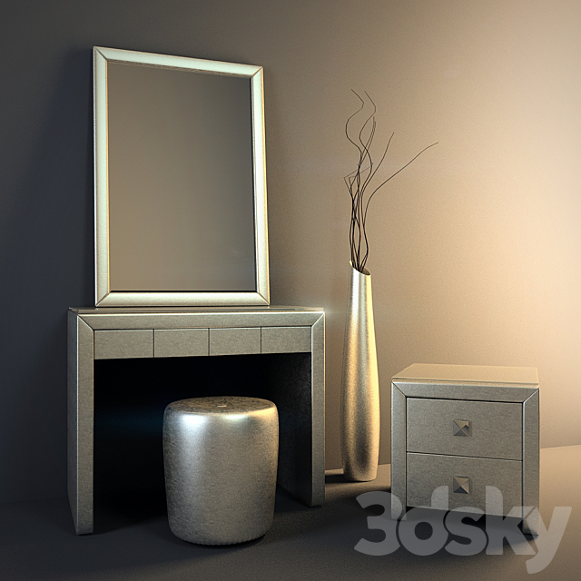 Set of bedroom furniture 3DSMax File - thumbnail 1