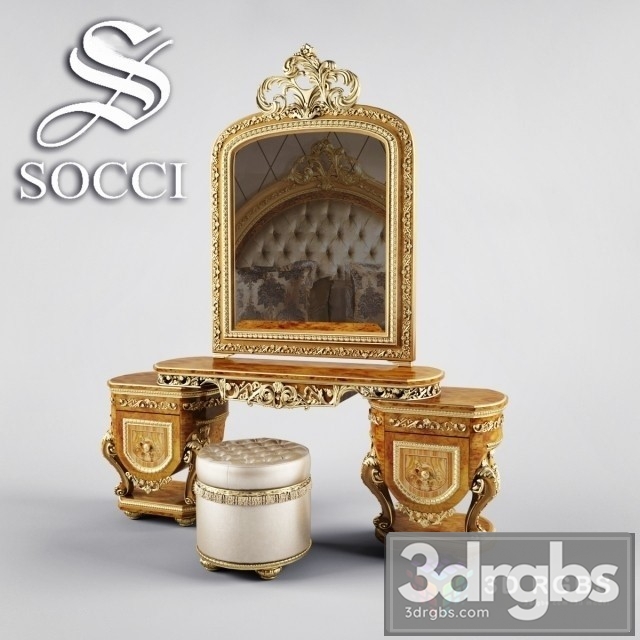 Socci Allure Dressing Table 3dsmax Download - thumbnail 1