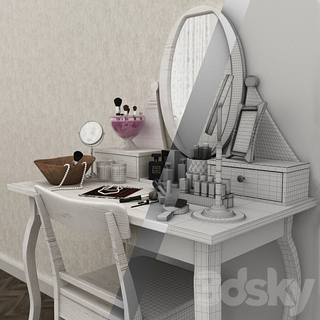 The competition. Dressing table 3DS Max Model - thumbnail 3