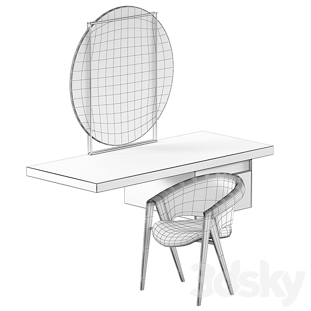 Toilet table 3DSMax File - thumbnail 2