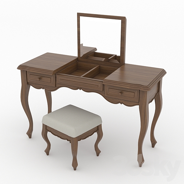 Toilet table with banquet table PROVENCE WOODRIGHT 3ds Max - thumbnail 1