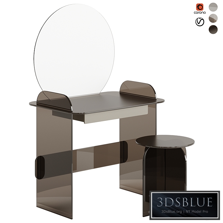 TONELLI SGABELLO OPALINA DRESSING TABLE 3DS Max - thumbnail 3