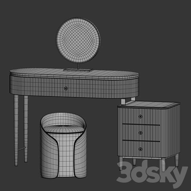 Vandana Interiors Makeup Vanity Set 3ds Max - thumbnail 2