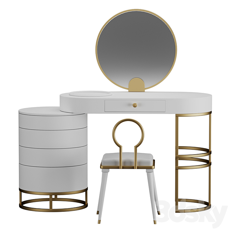 Vanity dressing table 3DS Max - thumbnail 1