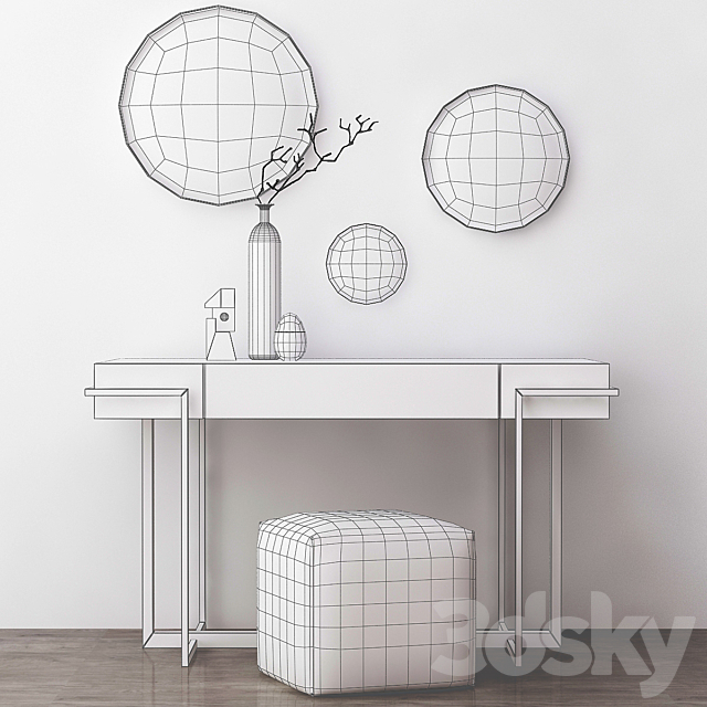 VANITY – Toilet table (low poly) 3DS Max Model - thumbnail 2