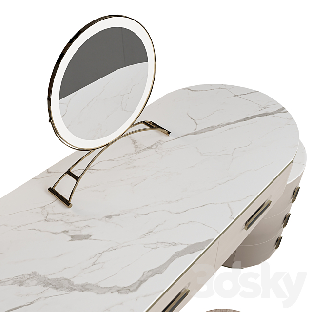 Vasto Slate Makeup Vanity 3ds Max - thumbnail 3