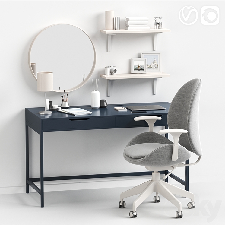 Women’s dressing table and workplace 3DS Max - thumbnail 1