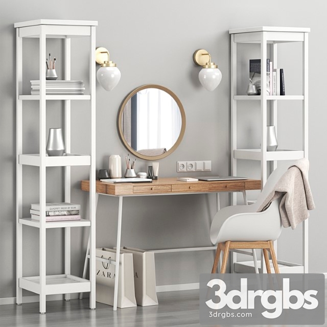 Womens ikea dressing table and workplace 2 3dsmax Download - thumbnail 1