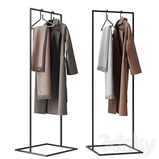 Clothes hanger and coat hanger ominimalism 3ds Max - thumbnail 1