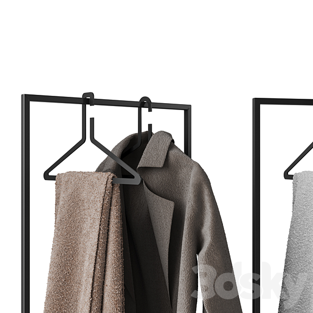 Clothes hanger and coat hanger ominimalism 3ds Max - thumbnail 2