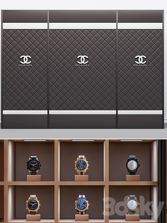 Coco Chanel Cupboard 3DS Max Model - thumbnail 2