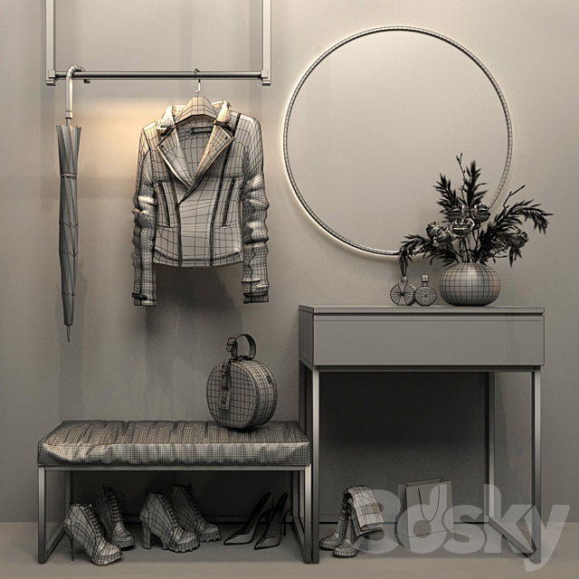 Decorative set in the hall 7 3DSMax File - thumbnail 3