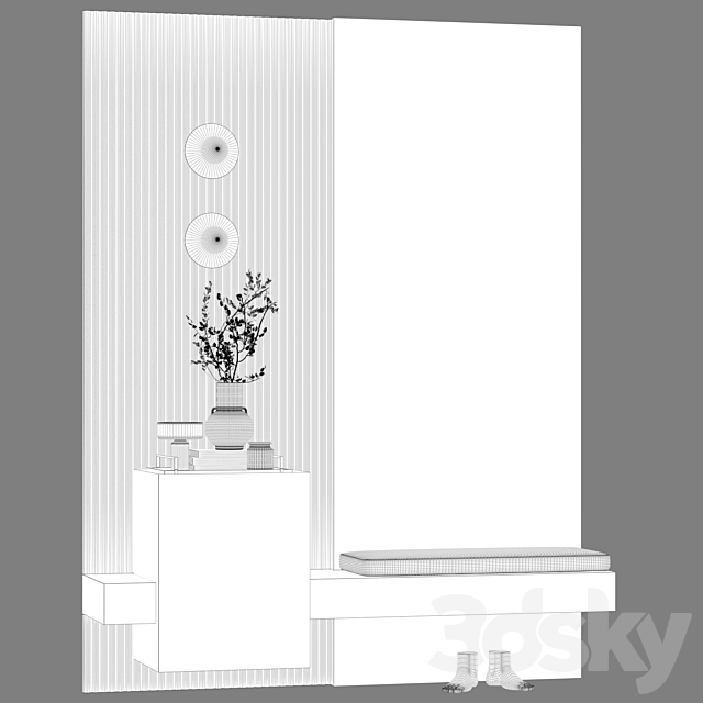 Entrance hall modular in modern style minimalism 08 3DS Max Model - thumbnail 4