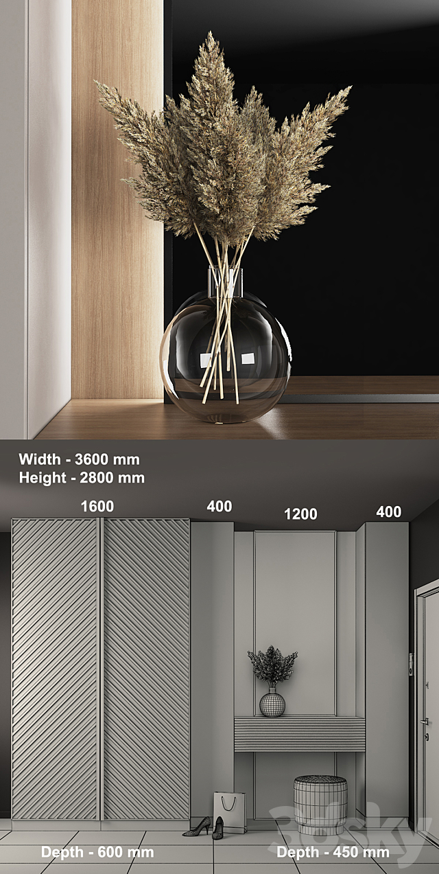 Furniture composition 38 3DS Max Model - thumbnail 3