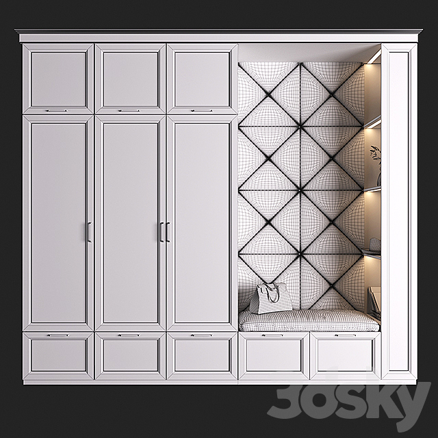 Furniture composition 4 3DS Max Model - thumbnail 4