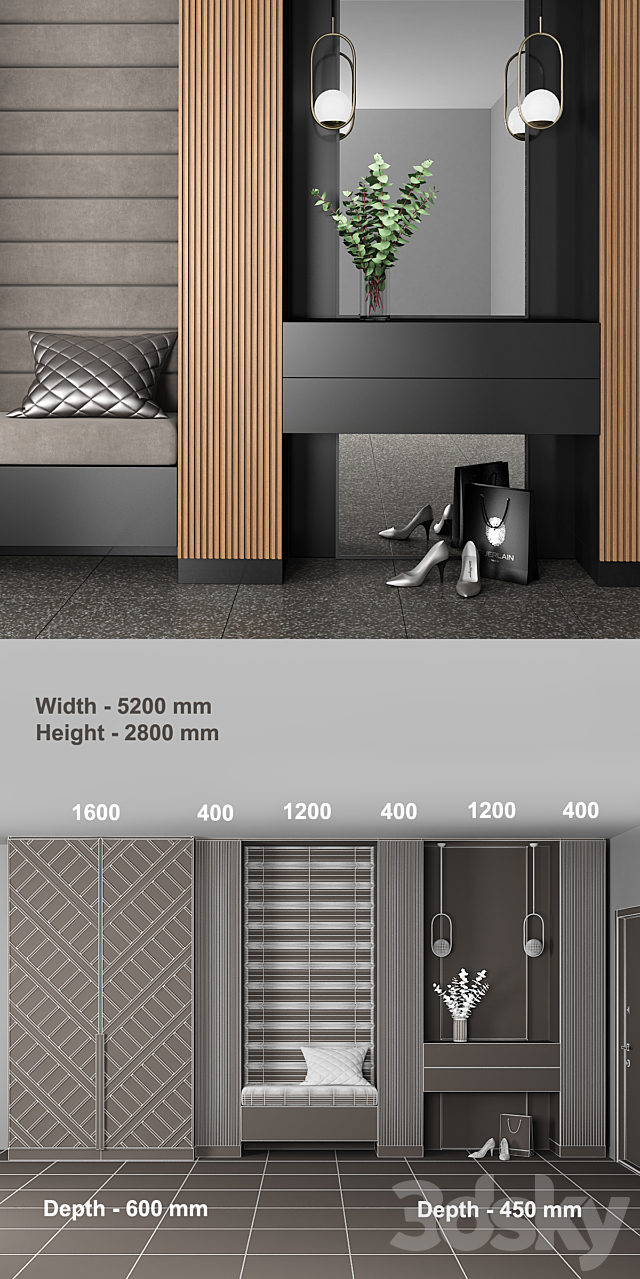 Furniture composition 41 3DSMax File - thumbnail 3