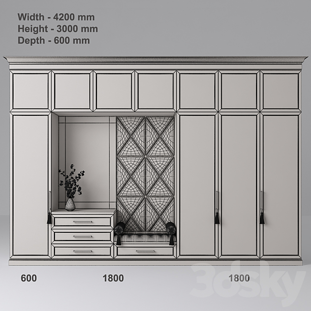 Furniture composition 50 3DSMax File - thumbnail 3