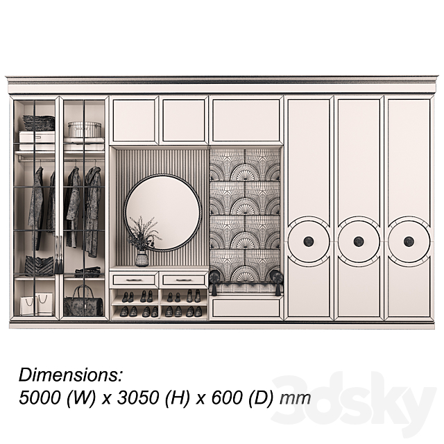 Furniture composition 92 part 3 3DS Max Model - thumbnail 4