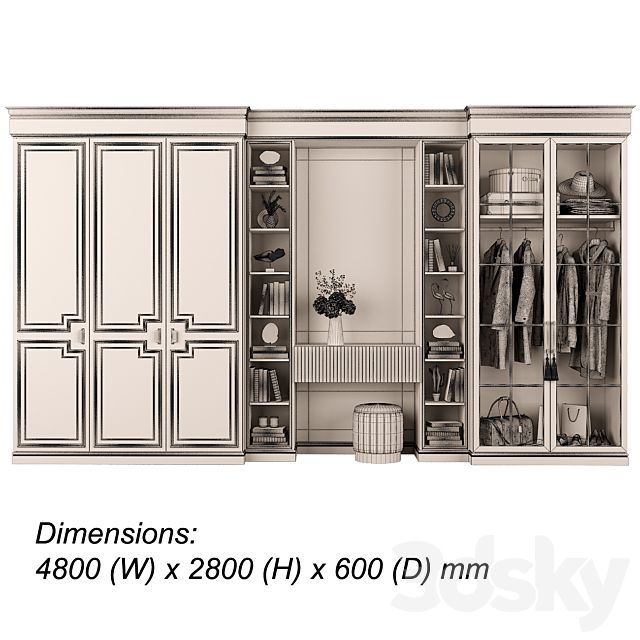 Furniture composition 93 part 3 3DS Max Model - thumbnail 4