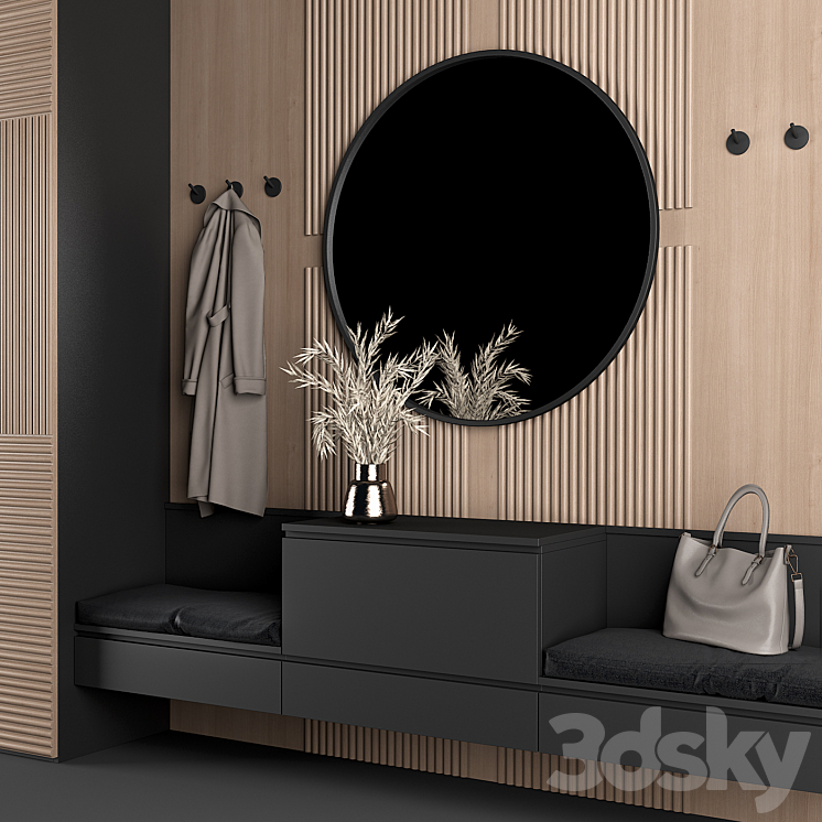 Furniture composition for hallway 63 3DS Max - thumbnail 2