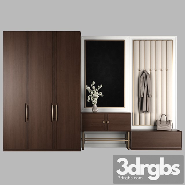 Furniture composition for hallway 65 2 3dsmax Download - thumbnail 1