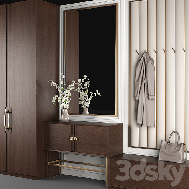 Furniture composition for hallway 65 3DSMax File - thumbnail 2