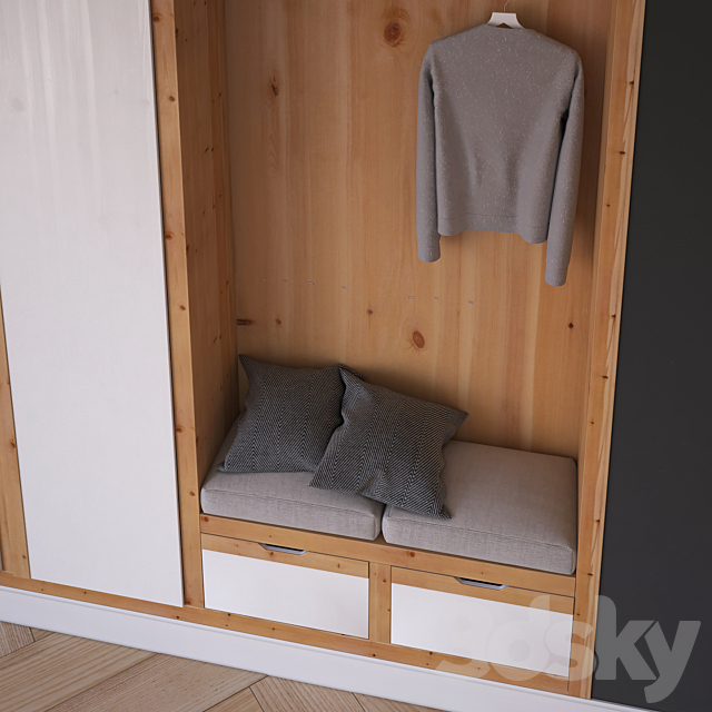 hall Wardrobe 3DSMax File - thumbnail 2