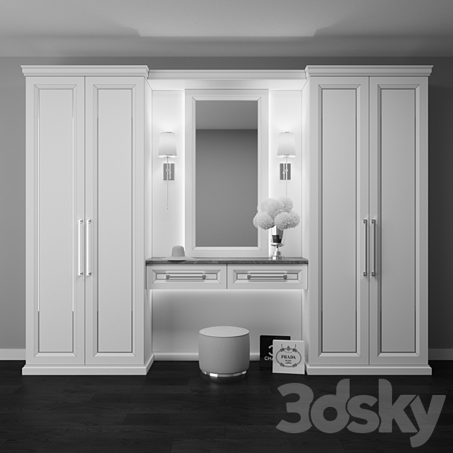 Hall Wardrobe Set 3 3DSMax File - thumbnail 2