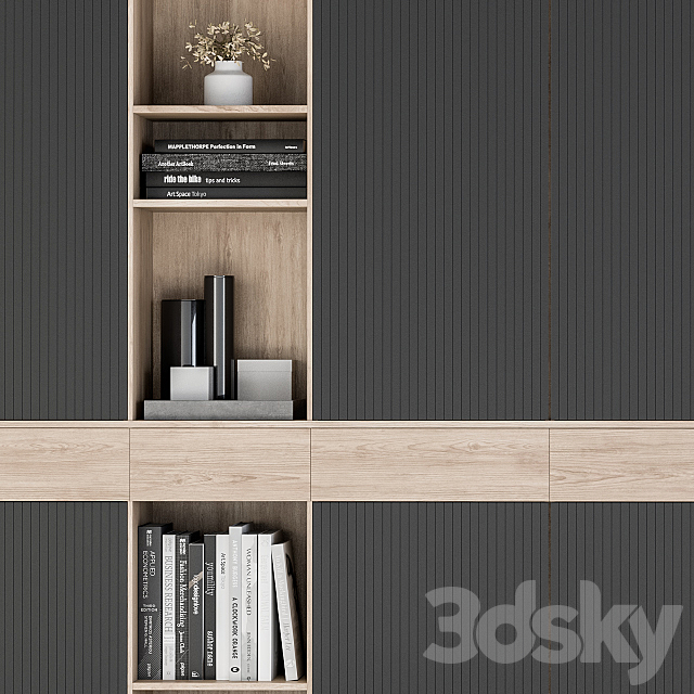 Hallway 08 – Black and Wood Set 3DSMax File - thumbnail 4