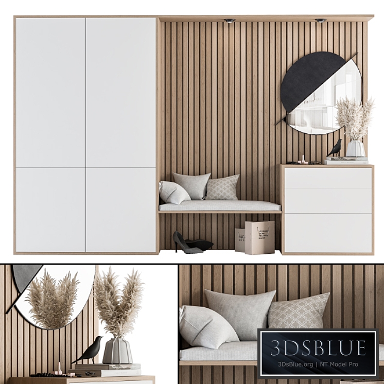 Hallway 10 – White and Wood Set 3DS Max - thumbnail 3