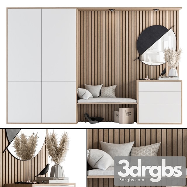 Hallway 10 – white and wood set - thumbnail 1