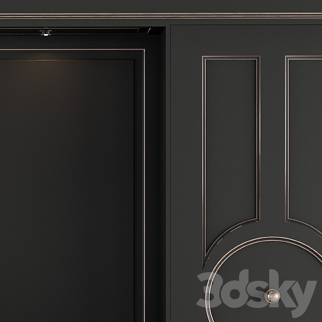 Hallway 16 – Black and Gold Set 3DS Max Model - thumbnail 3