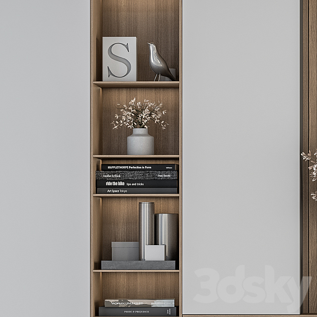 Hallway 23 – White and Wood Set 3DS Max Model - thumbnail 3